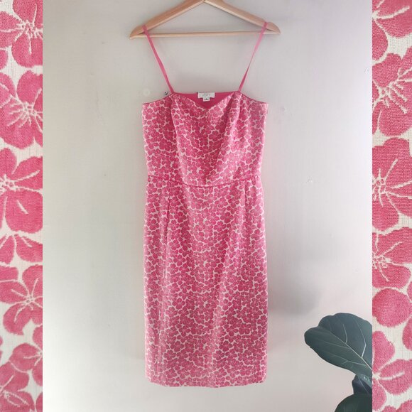 Pink Embroidered Strapless Dress - Picture 1 of 3